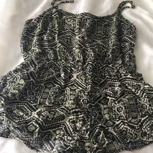Forever 21 Green and Black Romper